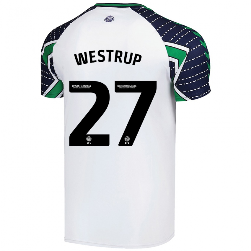 Niño Camiseta Brianna Westrup #27 Blanco 2ª Equipación 2024/25 La Camisa Argentina