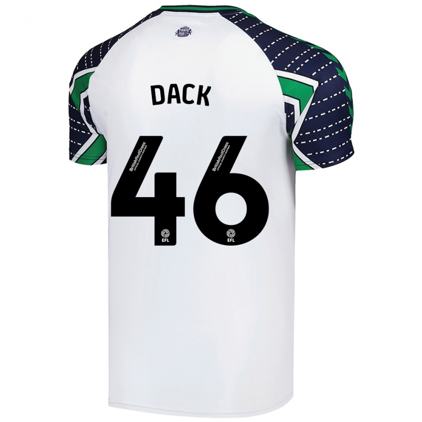 Niño Camiseta Bradley Dack #46 Blanco 2ª Equipación 2024/25 La Camisa Argentina