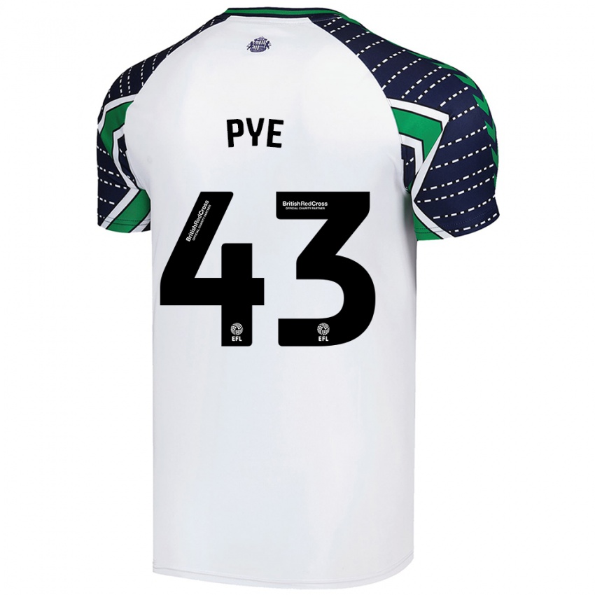 Niño Camiseta Connor Pye #43 Blanco 2ª Equipación 2024/25 La Camisa Argentina