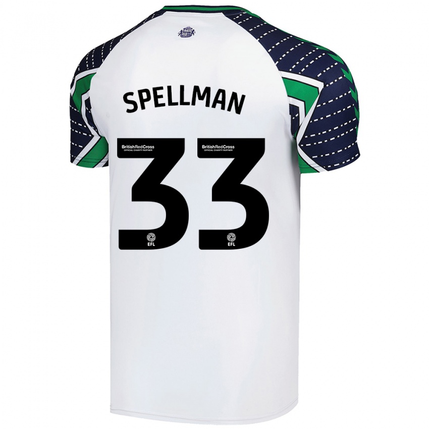 Niño Camiseta Michael Spellman #33 Blanco 2ª Equipación 2024/25 La Camisa Argentina