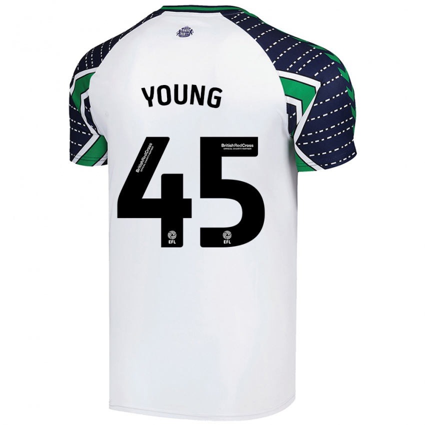 Niño Camiseta Matthew Young #45 Blanco 2ª Equipación 2024/25 La Camisa Argentina