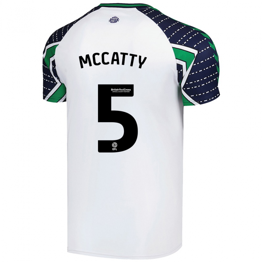 Niño Camiseta Grace Mccatty #5 Blanco 2ª Equipación 2024/25 La Camisa Argentina