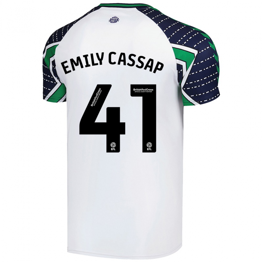 Niño Camiseta Emily Cassap #41 Blanco 2ª Equipación 2024/25 La Camisa Argentina