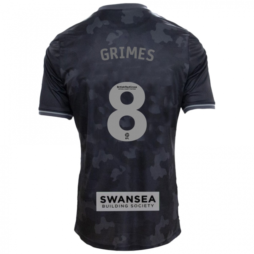 Niño Camiseta Matt Grimes #8 Negro 2ª Equipación 2024/25 La Camisa Argentina