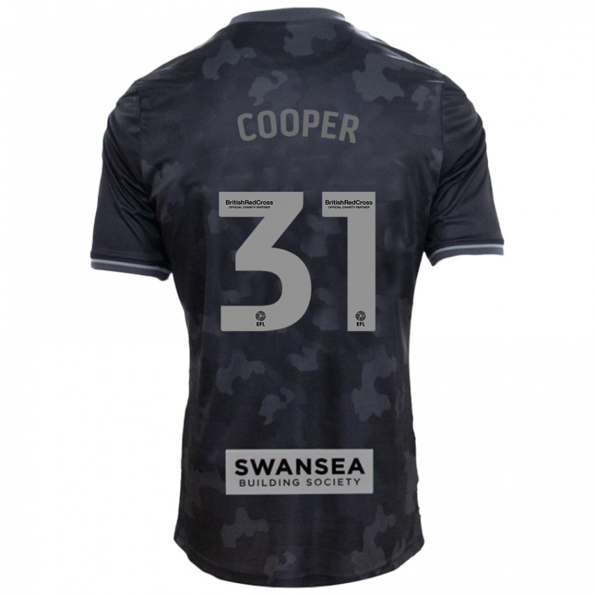 Niño Camiseta Oliver Cooper #31 Negro 2ª Equipación 2024/25 La Camisa Argentina