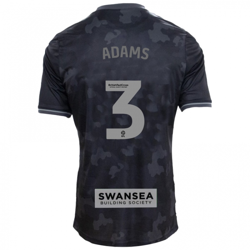 Niño Camiseta Sarah Adams #3 Negro 2ª Equipación 2024/25 La Camisa Argentina