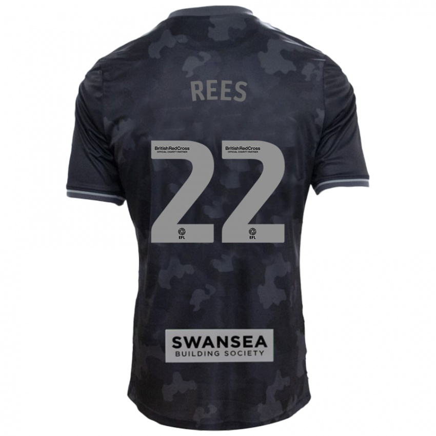 Niño Camiseta Nia Rees #22 Negro 2ª Equipación 2024/25 La Camisa Argentina