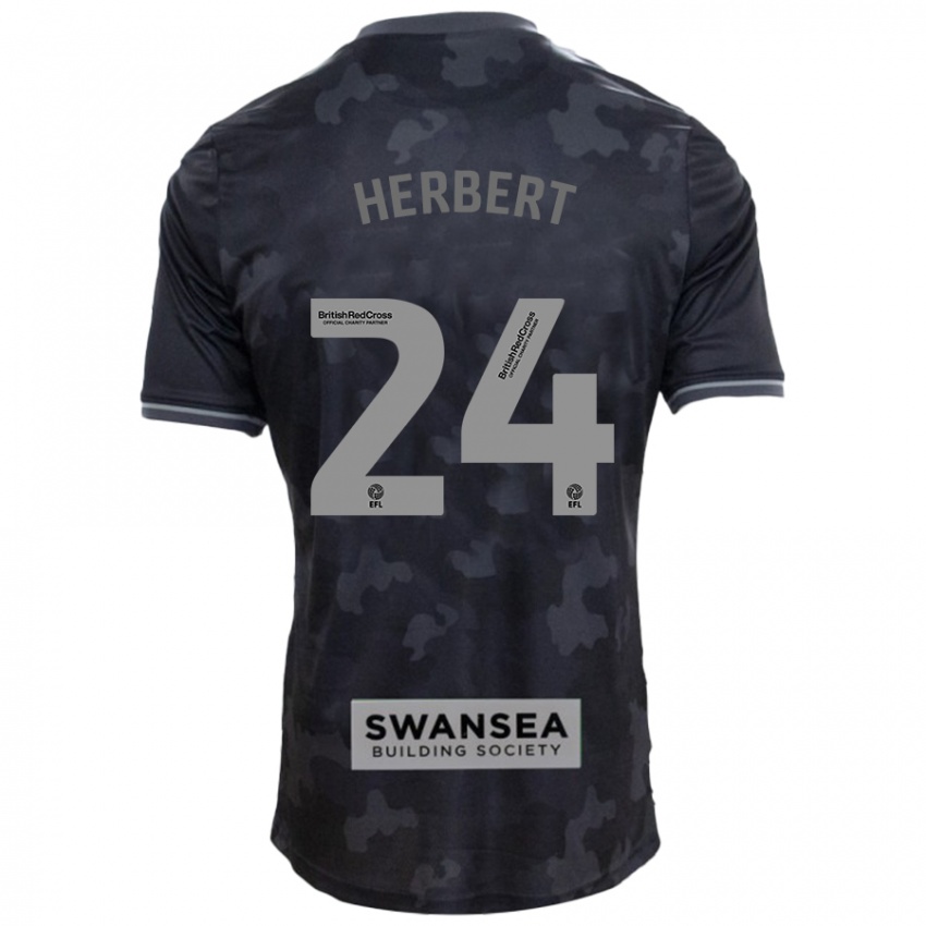 Niño Camiseta Chelsea Herbert #24 Negro 2ª Equipación 2024/25 La Camisa Argentina