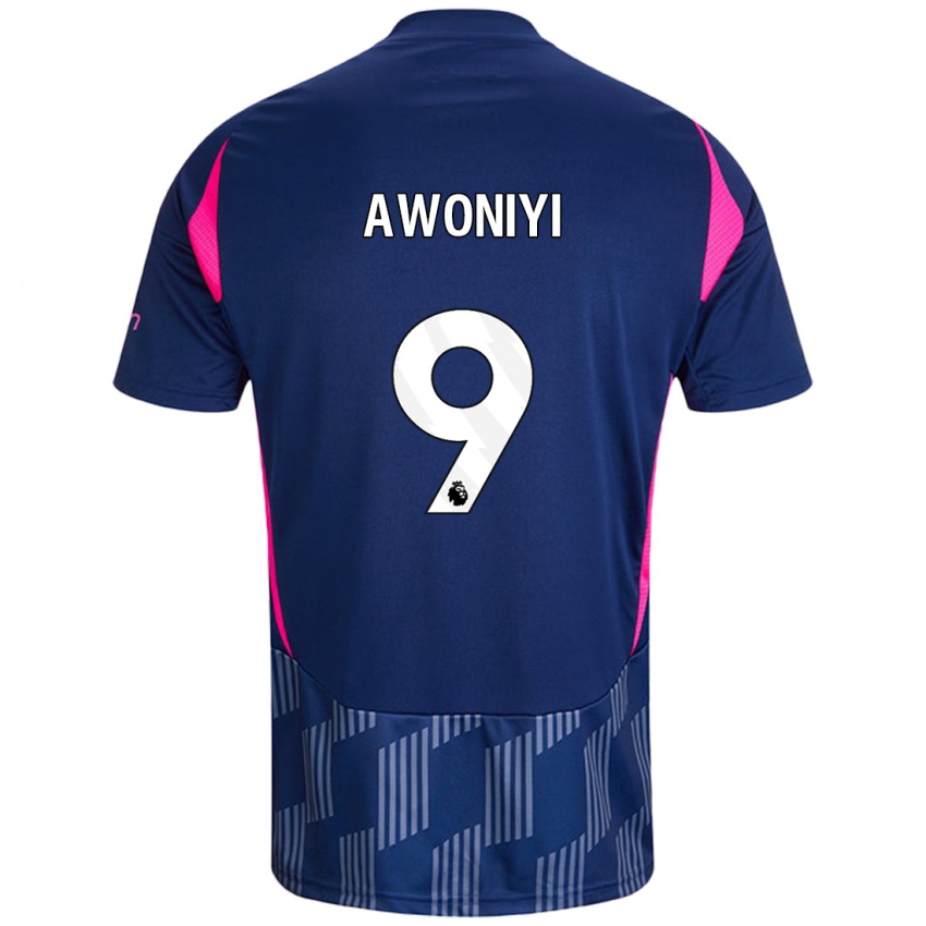 Niño Camiseta Taiwo Awoniyi #9 Azul Real Rosa 2ª Equipación 2024/25 La Camisa Argentina