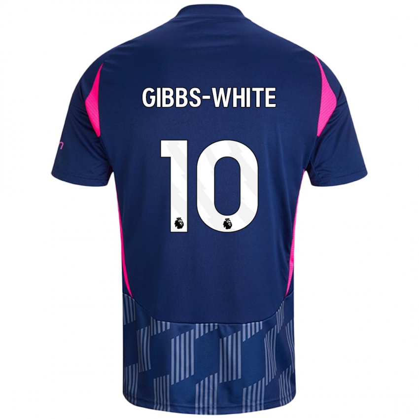 Niño Camiseta Morgan Gibbs-White #10 Azul Real Rosa 2ª Equipación 2024/25 La Camisa Argentina