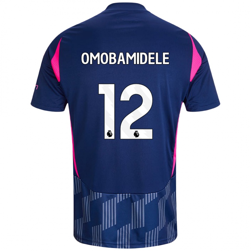 Niño Camiseta Andrew Omobamidele #12 Azul Real Rosa 2ª Equipación 2024/25 La Camisa Argentina