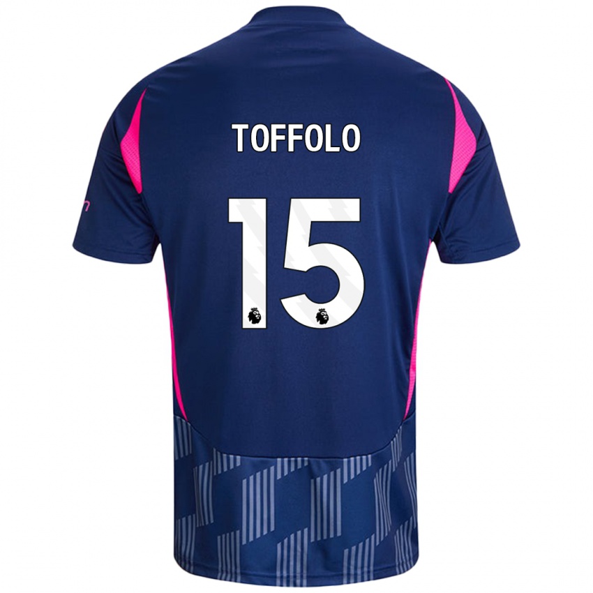 Niño Camiseta Harry Toffolo #15 Azul Real Rosa 2ª Equipación 2024/25 La Camisa Argentina