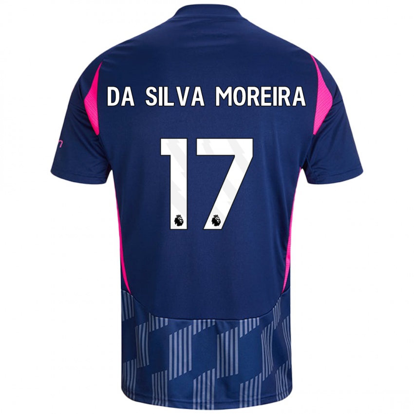 Niño Camiseta Eric Da Silva Moreira #17 Azul Real Rosa 2ª Equipación 2024/25 La Camisa Argentina