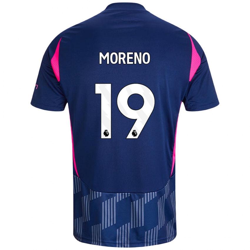 Niño Camiseta Álex Moreno #19 Azul Real Rosa 2ª Equipación 2024/25 La Camisa Argentina