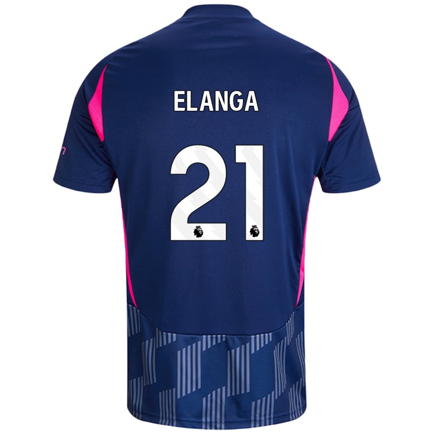 Niño Camiseta Anthony Elanga #21 Azul Real Rosa 2ª Equipación 2024/25 La Camisa Argentina