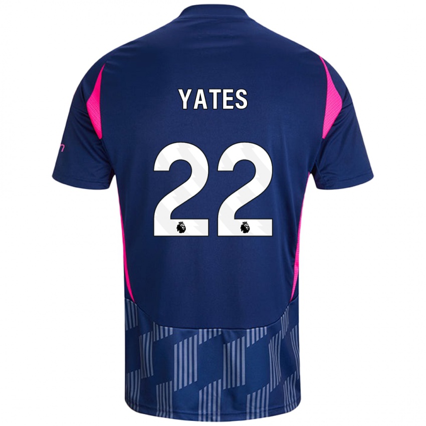 Niño Camiseta Ryan Yates #22 Azul Real Rosa 2ª Equipación 2024/25 La Camisa Argentina