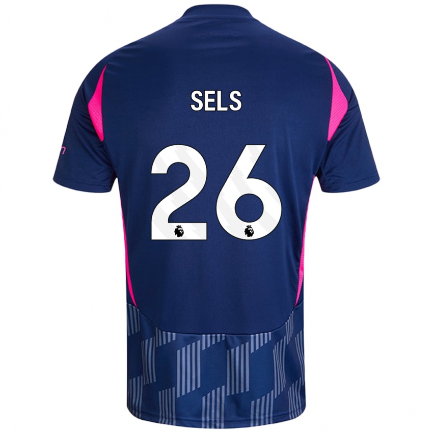 Niño Camiseta Matz Sels #26 Azul Real Rosa 2ª Equipación 2024/25 La Camisa Argentina