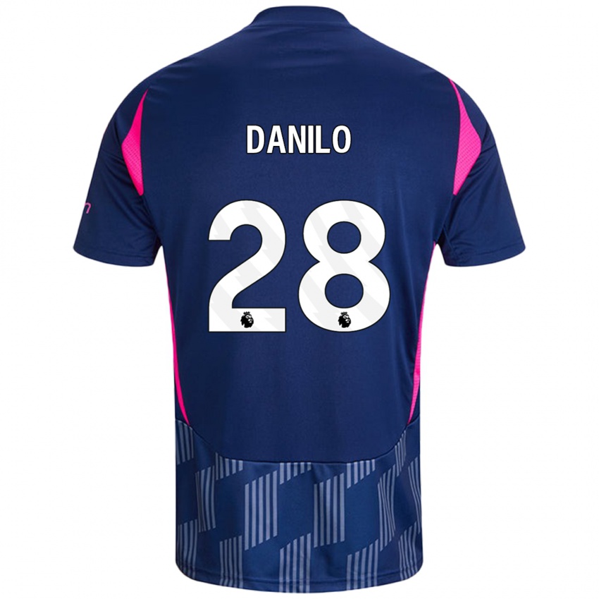 Niño Camiseta Danilo #28 Azul Real Rosa 2ª Equipación 2024/25 La Camisa Argentina