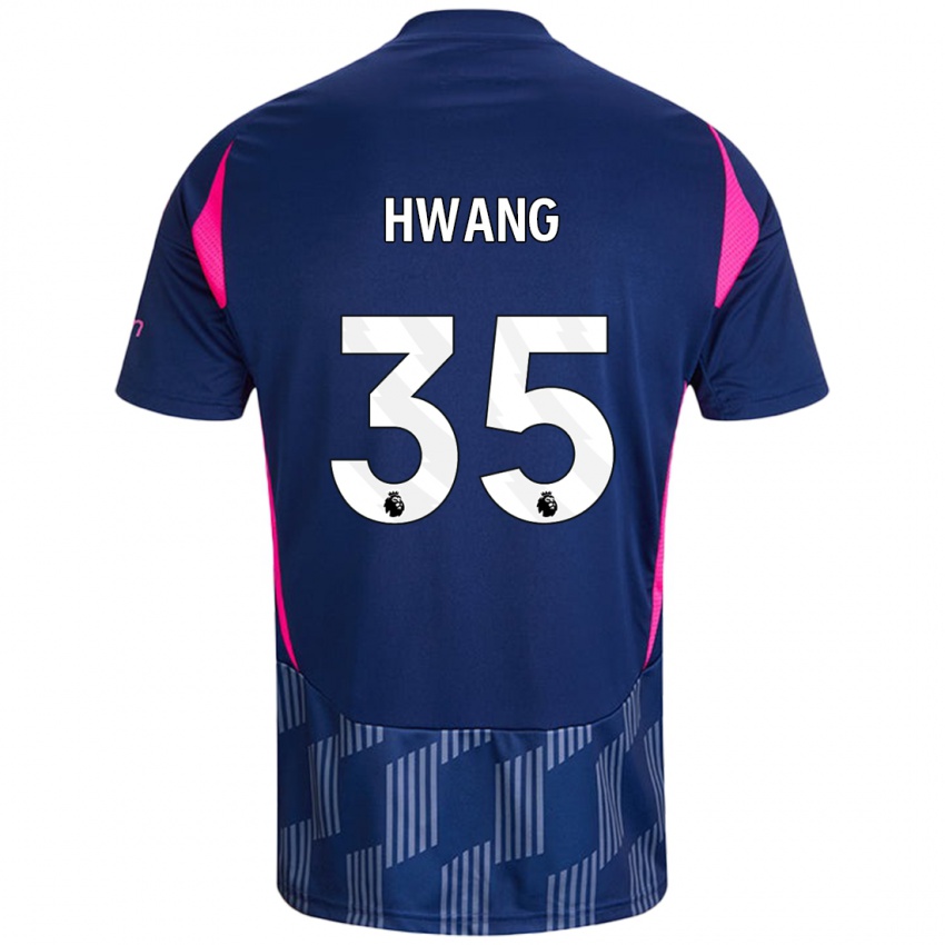 Niño Camiseta Ui-Jo Hwang #35 Azul Real Rosa 2ª Equipación 2024/25 La Camisa Argentina