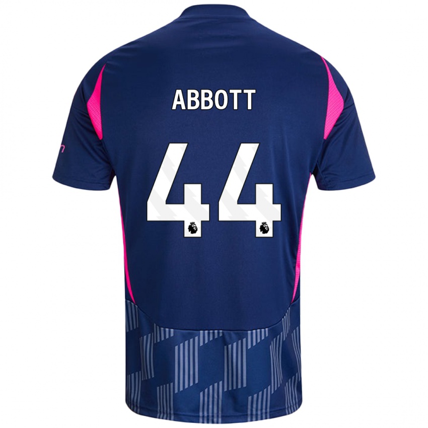 Niño Camiseta Zach Abbott #44 Azul Real Rosa 2ª Equipación 2024/25 La Camisa Argentina