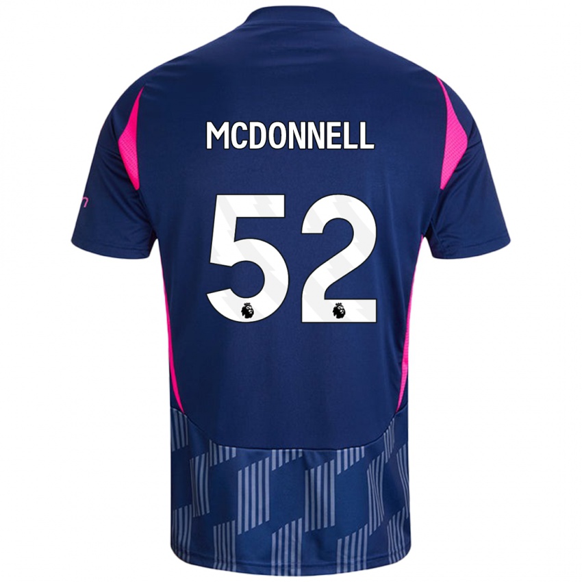 Niño Camiseta Jamie Mcdonnell #52 Azul Real Rosa 2ª Equipación 2024/25 La Camisa Argentina