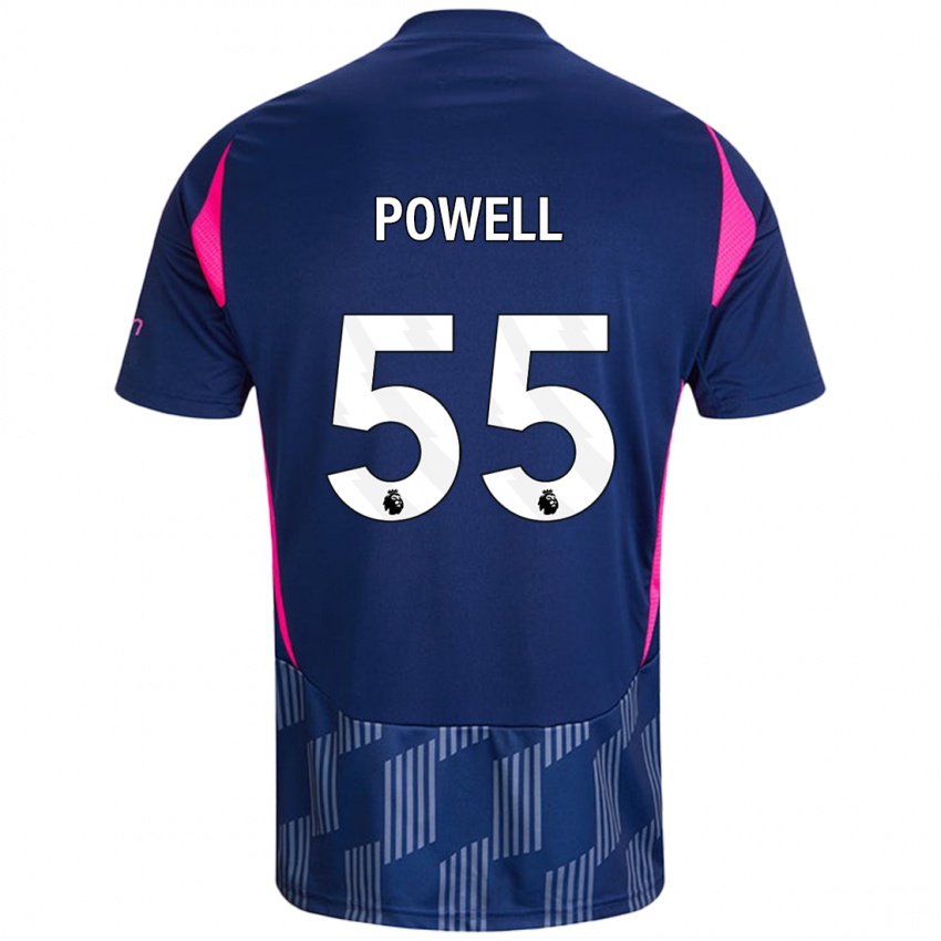 Niño Camiseta Josh Powell #55 Azul Real Rosa 2ª Equipación 2024/25 La Camisa Argentina