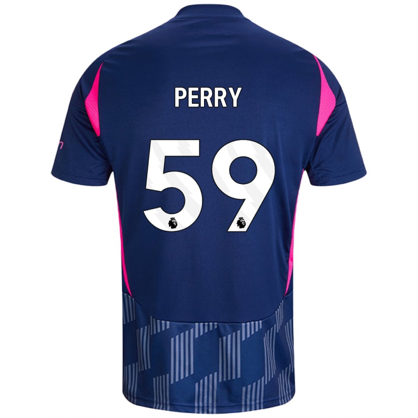 Niño Camiseta Ben Perry #59 Azul Real Rosa 2ª Equipación 2024/25 La Camisa Argentina