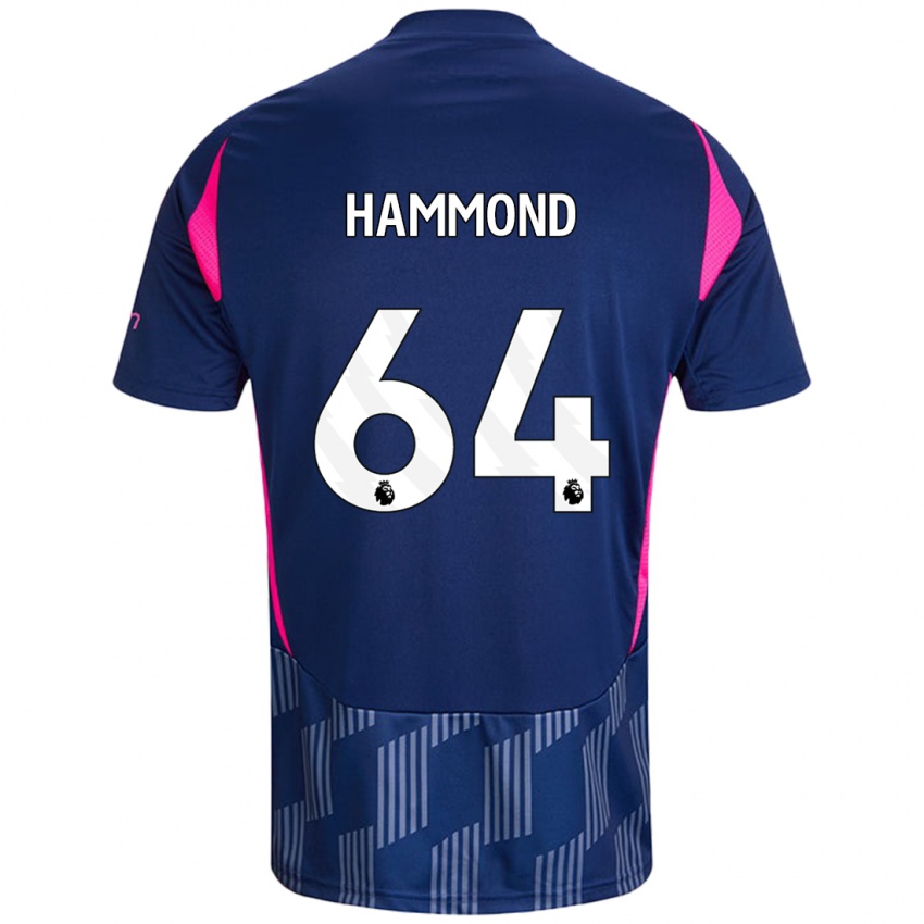 Niño Camiseta Ben Hammond #64 Azul Real Rosa 2ª Equipación 2024/25 La Camisa Argentina