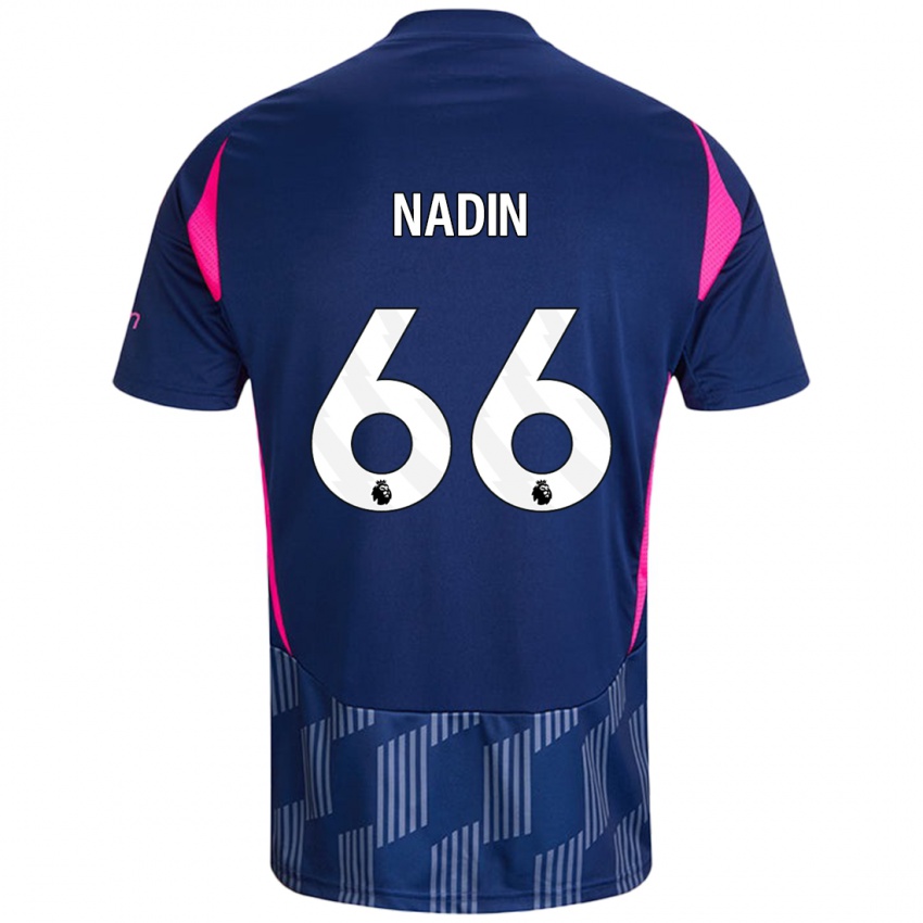 Niño Camiseta Jack Nadin #66 Azul Real Rosa 2ª Equipación 2024/25 La Camisa Argentina