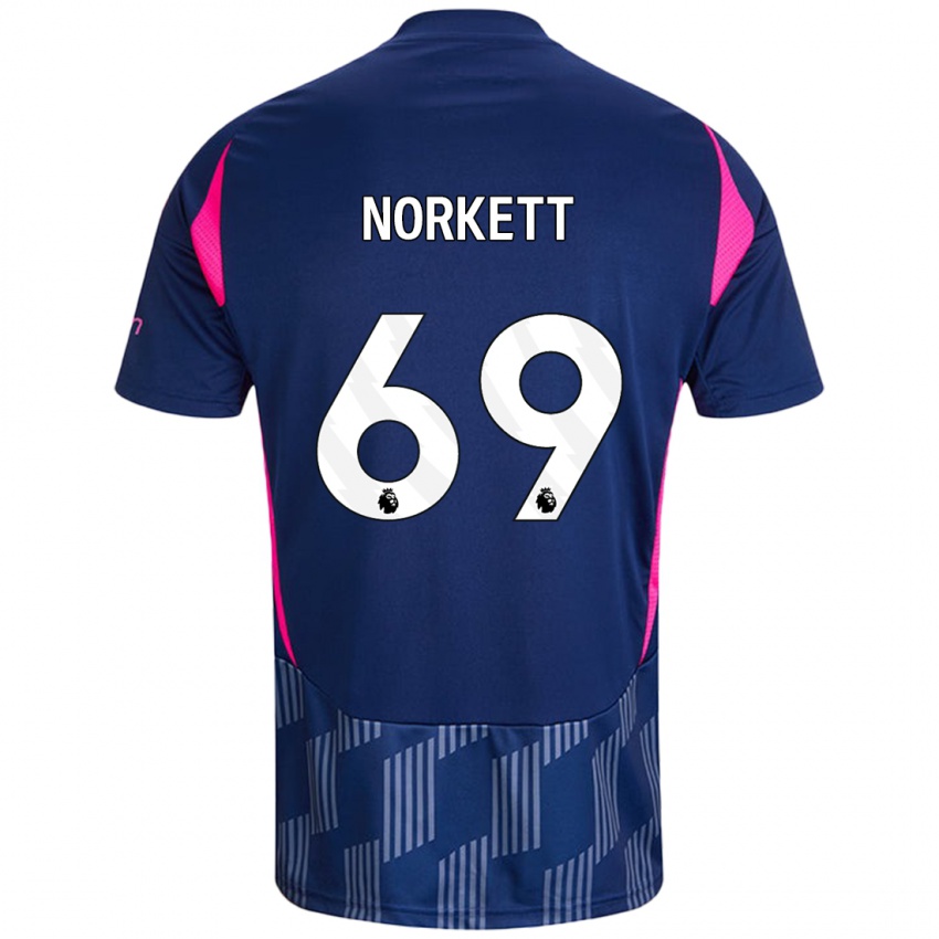 Niño Camiseta Manni Norkett #69 Azul Real Rosa 2ª Equipación 2024/25 La Camisa Argentina