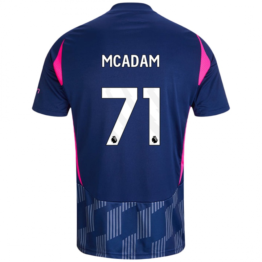 Niño Camiseta Kyle Mcadam #71 Azul Real Rosa 2ª Equipación 2024/25 La Camisa Argentina