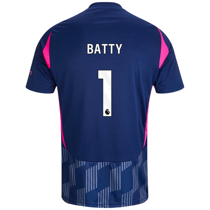 Niño Camiseta Emily Batty #1 Azul Real Rosa 2ª Equipación 2024/25 La Camisa Argentina