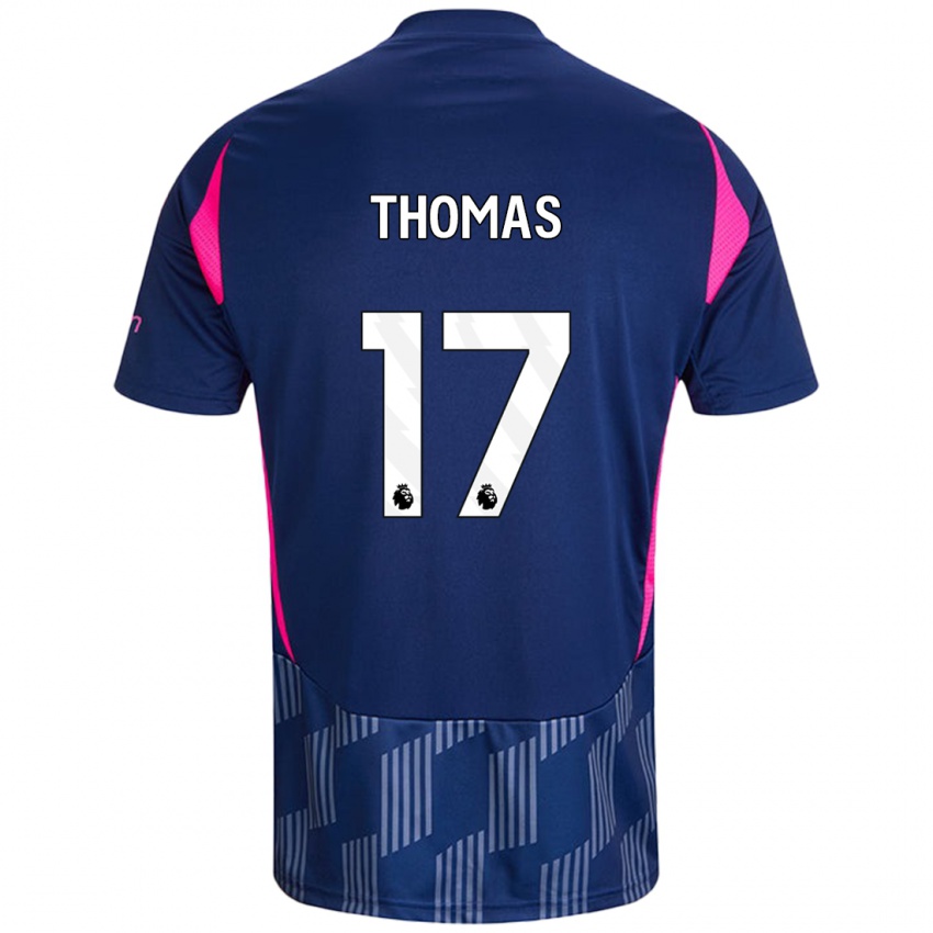 Niño Camiseta Freya Thomas #17 Azul Real Rosa 2ª Equipación 2024/25 La Camisa Argentina