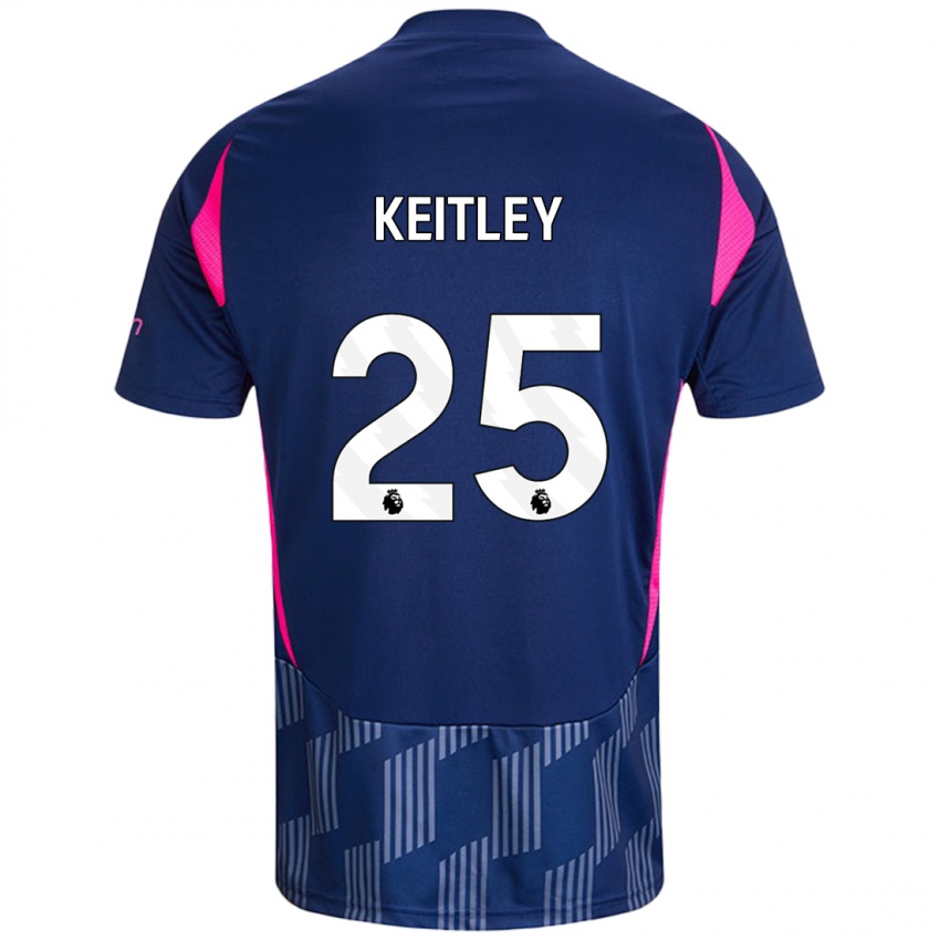 Niño Camiseta Alice Keitley #25 Azul Real Rosa 2ª Equipación 2024/25 La Camisa Argentina