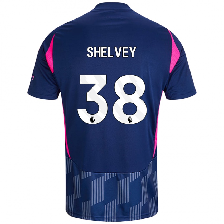 Niño Camiseta George Shelvey #38 Azul Real Rosa 2ª Equipación 2024/25 La Camisa Argentina