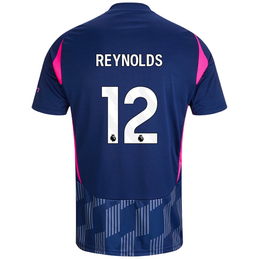 Niño Camiseta Niamh Reynolds #12 Azul Real Rosa 2ª Equipación 2024/25 La Camisa Argentina