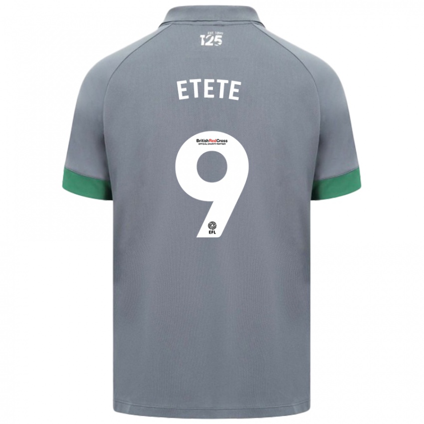 Niño Camiseta Kion Etete #9 Gris Oscuro 2ª Equipación 2024/25 La Camisa Argentina