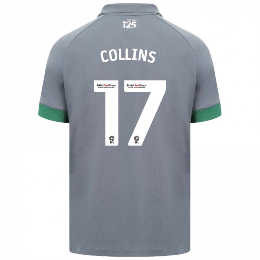 Niño Camiseta Jamilu Collins #17 Gris Oscuro 2ª Equipación 2024/25 La Camisa Argentina