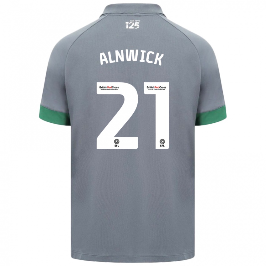 Niño Camiseta Jak Alnwick #21 Gris Oscuro 2ª Equipación 2024/25 La Camisa Argentina