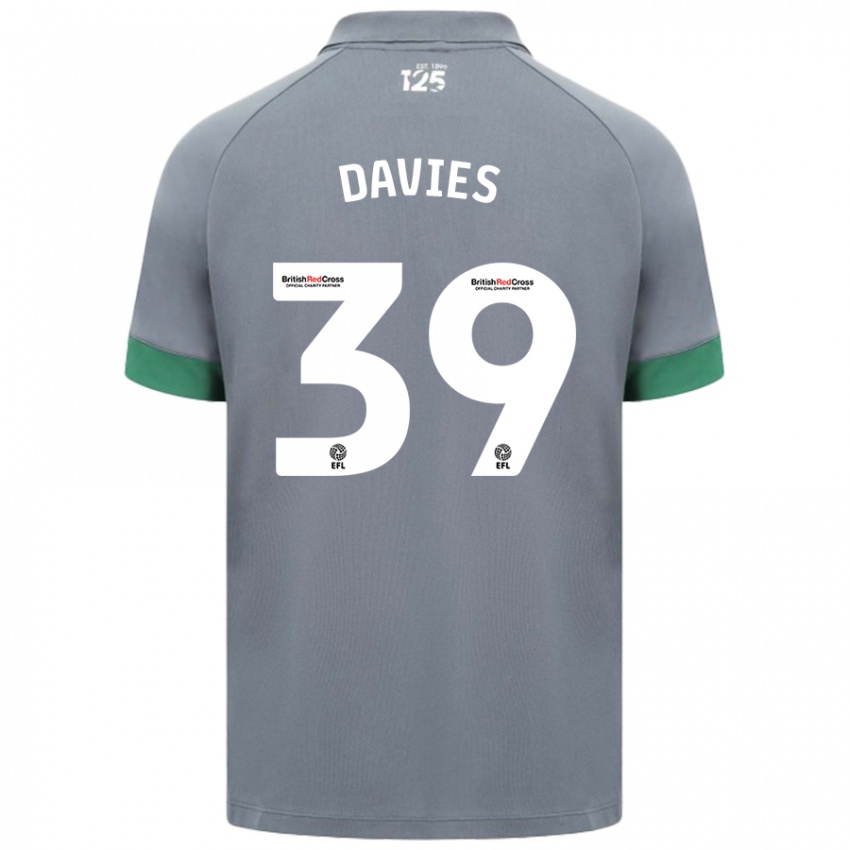 Niño Camiseta Isaak Davies #39 Gris Oscuro 2ª Equipación 2024/25 La Camisa Argentina