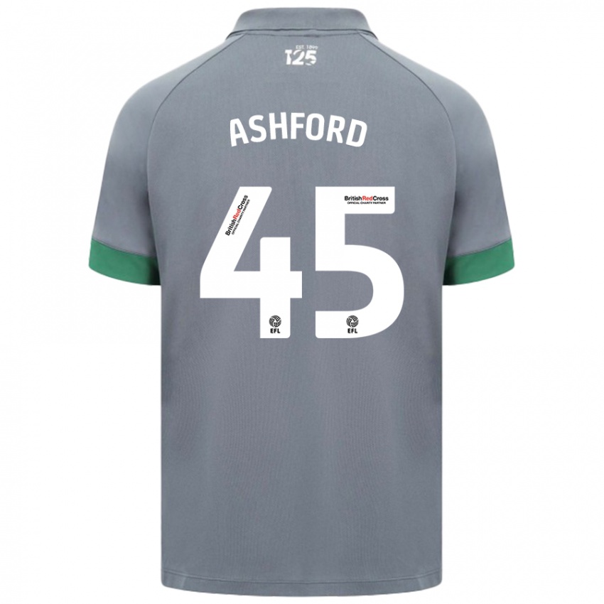 Niño Camiseta Cian Ashford #45 Gris Oscuro 2ª Equipación 2024/25 La Camisa Argentina