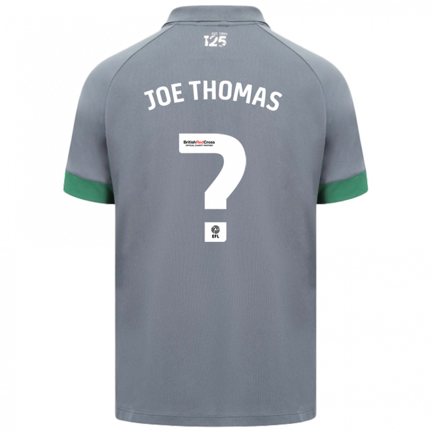 Niño Camiseta Joe Thomas #0 Gris Oscuro 2ª Equipación 2024/25 La Camisa Argentina