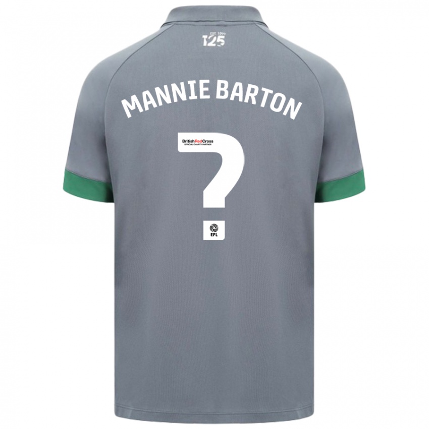 Niño Camiseta Mannie Barton #0 Gris Oscuro 2ª Equipación 2024/25 La Camisa Argentina