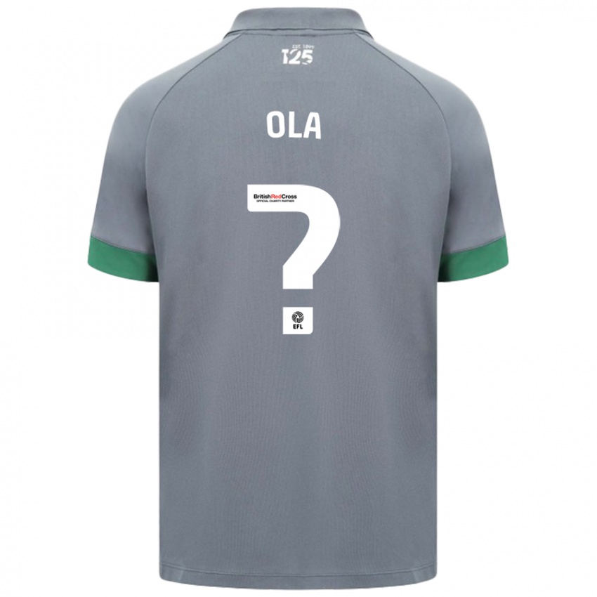 Niño Camiseta Daniel Ola #0 Gris Oscuro 2ª Equipación 2024/25 La Camisa Argentina