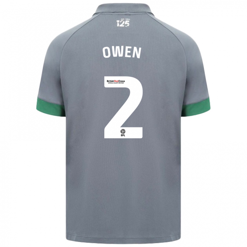 Niño Camiseta Lisa Owen #2 Gris Oscuro 2ª Equipación 2024/25 La Camisa Argentina