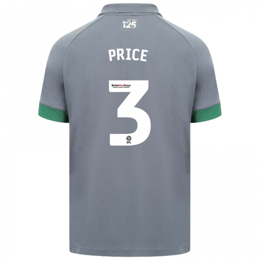 Niño Camiseta Ffion Price #3 Gris Oscuro 2ª Equipación 2024/25 La Camisa Argentina