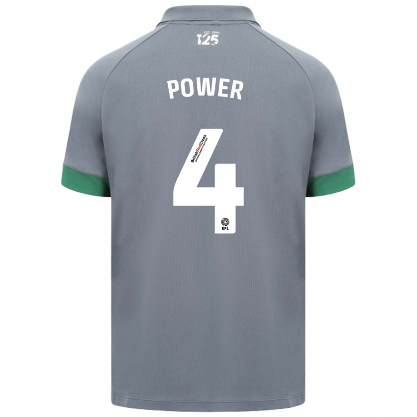 Niño Camiseta Hannah Power #4 Gris Oscuro 2ª Equipación 2024/25 La Camisa Argentina