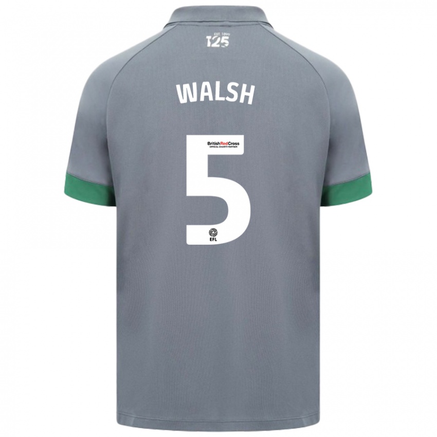 Niño Camiseta Siobhan Walsh #5 Gris Oscuro 2ª Equipación 2024/25 La Camisa Argentina