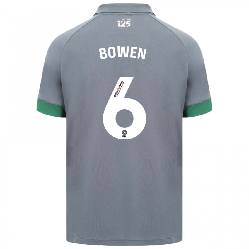 Niño Camiseta Megan Bowen #6 Gris Oscuro 2ª Equipación 2024/25 La Camisa Argentina