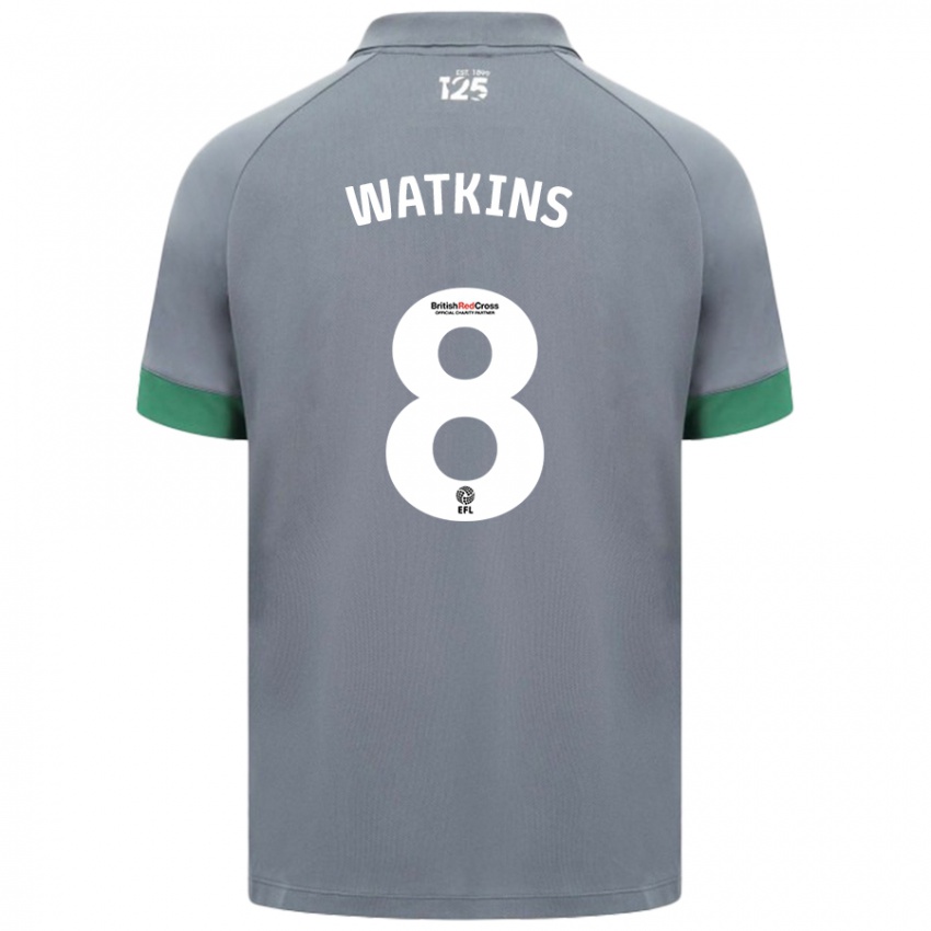 Niño Camiseta Seren Watkins #8 Gris Oscuro 2ª Equipación 2024/25 La Camisa Argentina